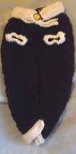 Black /White Hand Crocheted Dog Sweater